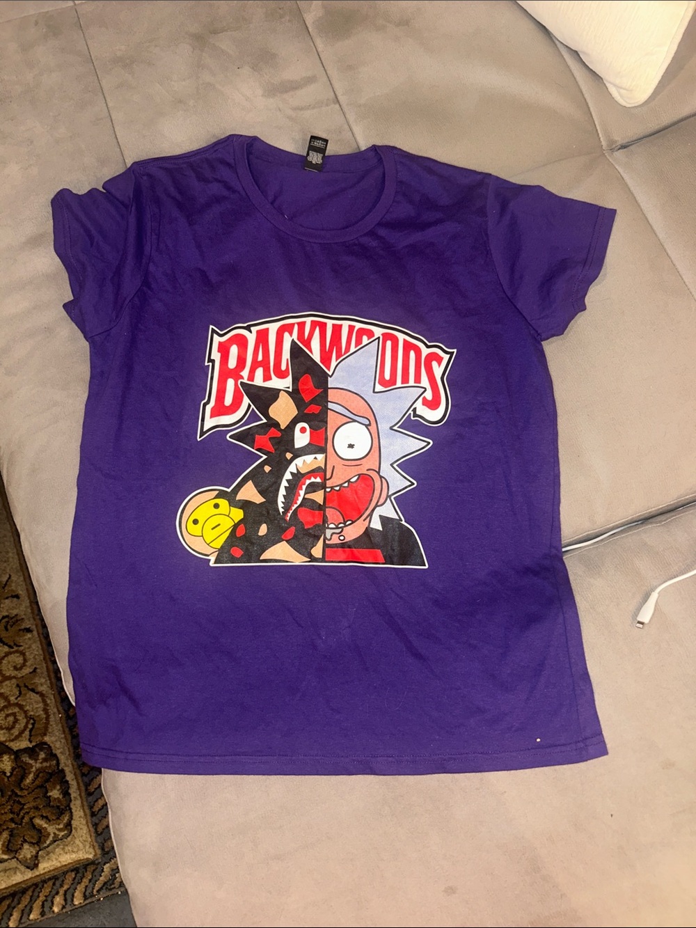 Size L UNISEX Graphic Tee - Purple
